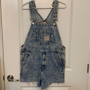 Distressed Overall shorts